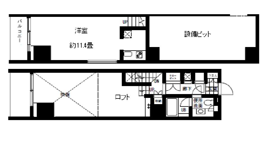 ボルト東新宿　806号室　間取り