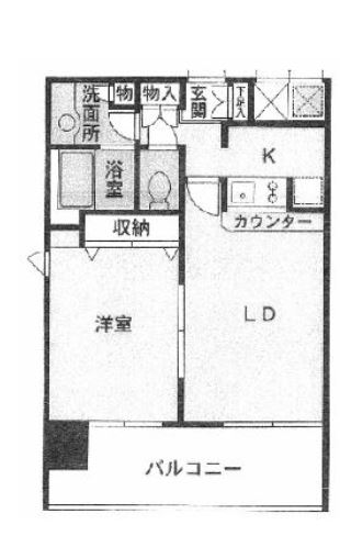 ＨＦ東新宿レジデンス　1302号室　間取り