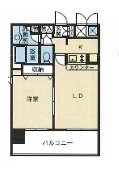 HF東新宿レジデンス　1202号室　間取り