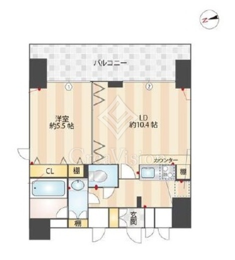 ＣＯＲＶＡＬ東新宿　1303号室　間取り