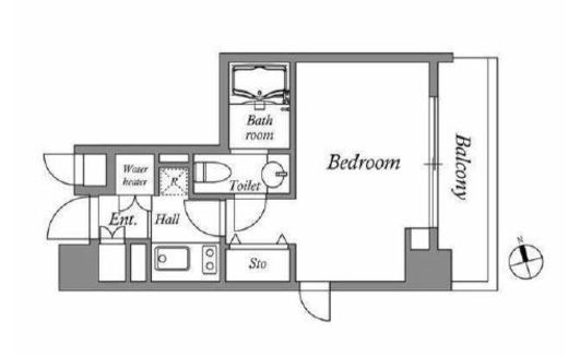 HF東新宿レジデンス　806号室　間取り