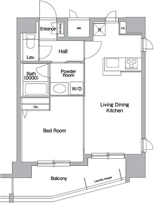 プライムアーバン西新宿1　1101号室　間取り