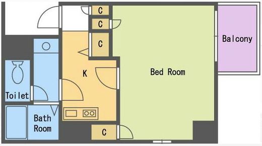 ミリアレジデンス赤坂　209号室　間取り