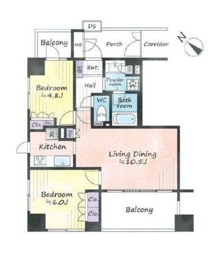 アルス恵比寿メイクス　1001号室　間取り