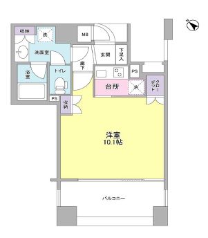 アルス恵比寿メイクス　702号室　間取り