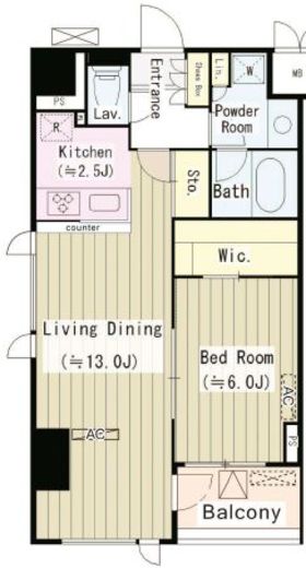 パークサイド湯島台　901号室　間取り