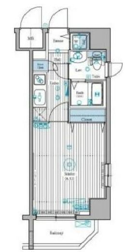 ガーラ・ステーション新宿御苑前　507号室　間取り