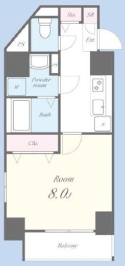 グランクール高輪　501号室　間取り