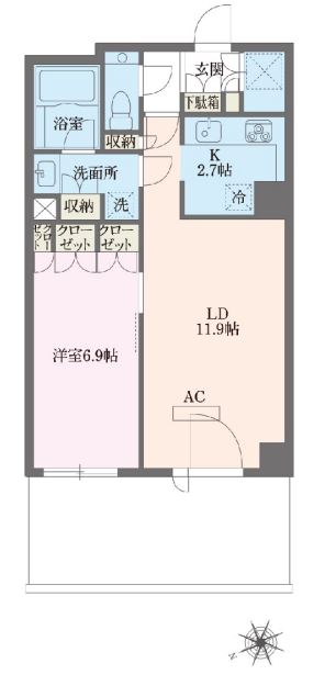 ジュールA　1002号室　間取り
