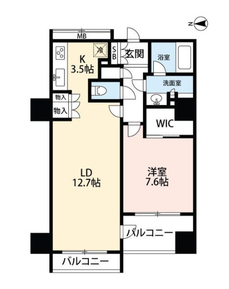 レグノ・グランデ一番町タワー　3F号室　間取り