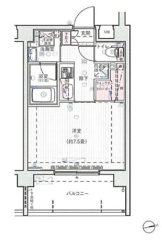 プレール・ドゥーク新宿御苑２　501号室　間取り