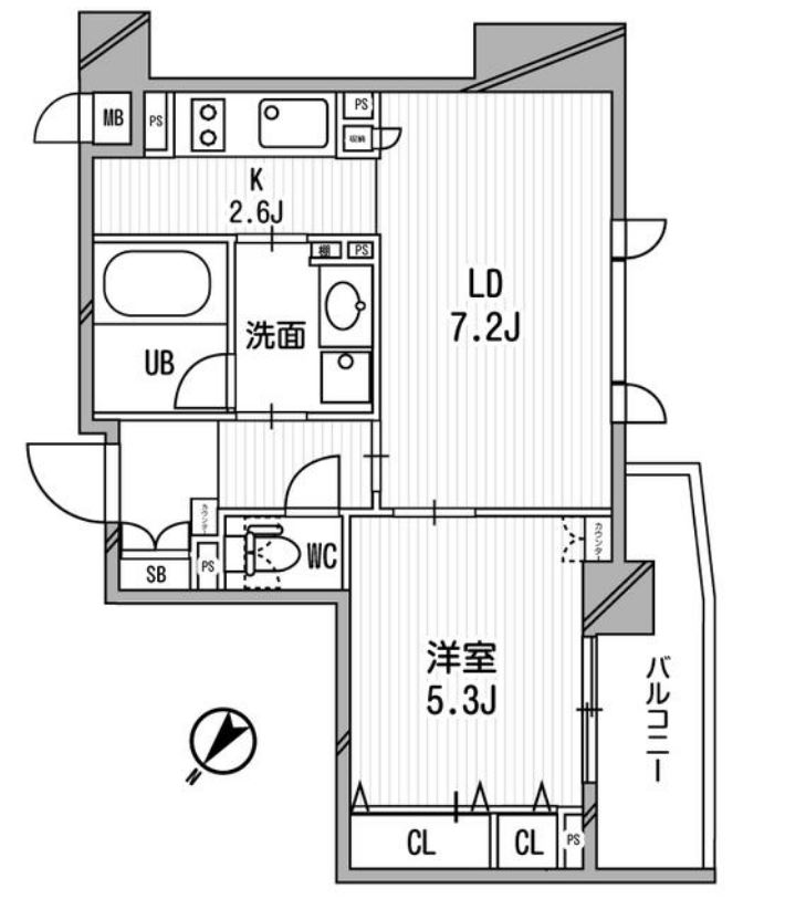 クリオ渋谷ラ・モード　203号室　間取り