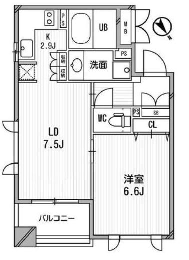 クリオ渋谷ラ・モード　208号室　間取り
