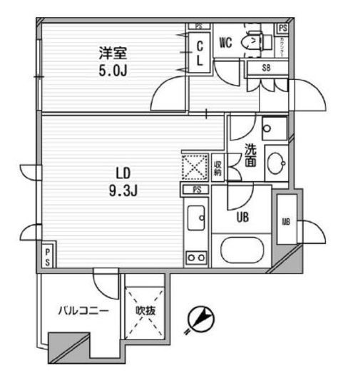 クリオ渋谷ラ・モード　309号室　間取り