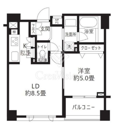 クリオ渋谷ラ・モード　407号室　間取り
