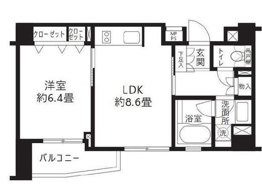 クリオ渋谷ラ・モード　604号室　間取り
