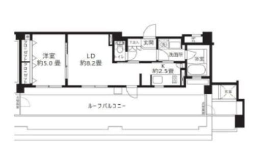 クリオ渋谷ラ・モード　607号室　間取り