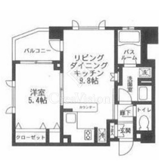 クリオ渋谷ラ・モード　608号室　間取り