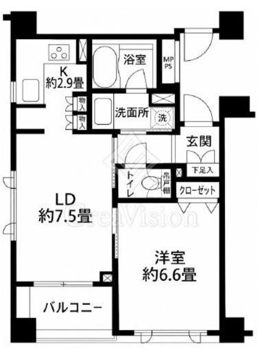 クリオ渋谷ラ・モード　506号室　間取り