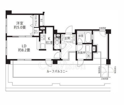 クリオ渋谷ラ・モード　606号室　間取り