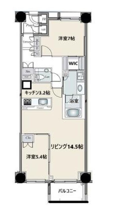 アルス代々木参宮橋コートアデリオン　405号室　間取り