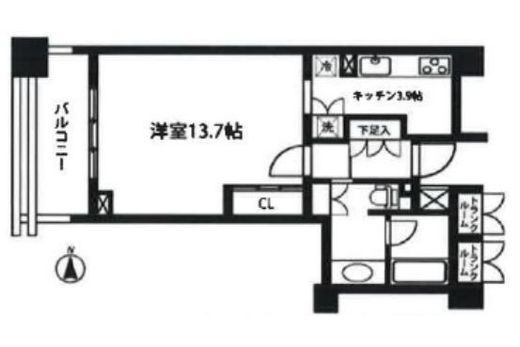 レジデンシャルアート代々木公園　502号室　間取り