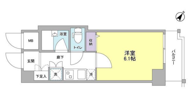 ジェイフラッツ初台　208号室　間取り