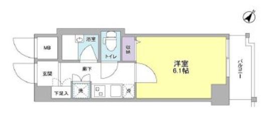 ジェイフラッツ初台　308号室　間取り