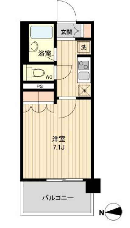 ラクアスレジデンス東新宿　1002号室　間取り