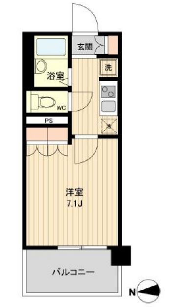 ラクアスレジデンス東新宿　1006号室　間取り