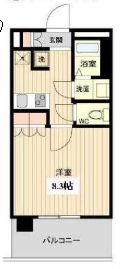 ラクアスレジデンス東新宿　801号室　間取り
