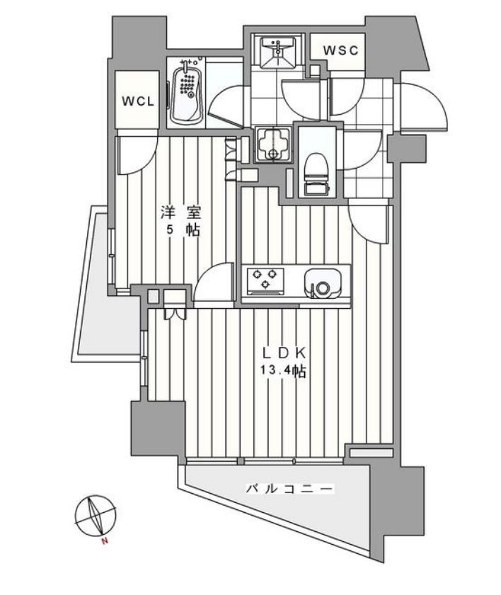 ライオンズ麻布十番スペリア　603号室　間取り