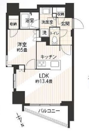 ライオンズ麻布十番スペリア　803号室　間取り
