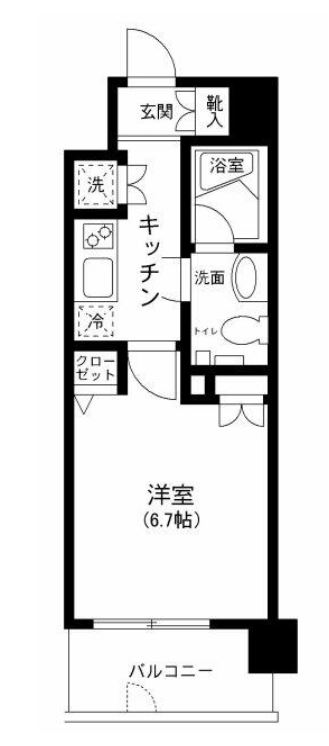 プライムアーバン田町　203号室　間取り