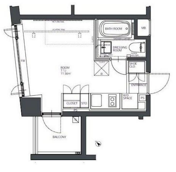 BPRレジデンス人形町　505号室　間取り