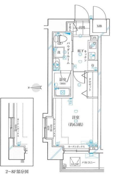 ガリシア浜松町　403号室　間取り