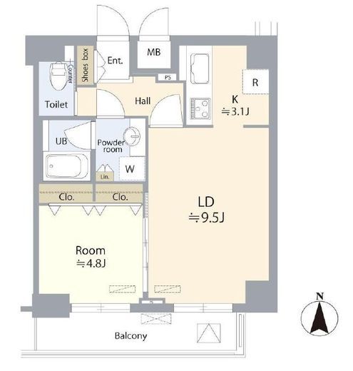 ガリシア浜松町　1204号室　間取り