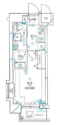 ガリシア浜松町　903号室　間取り