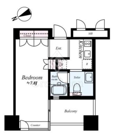 ザ・タワー芝浦　1003号室　間取り