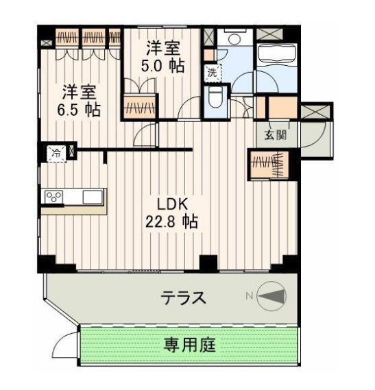 ザ・パークハウス新宿柏木　105号室　間取り