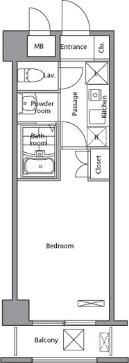 レジディア新宿イースト　407号室　間取り