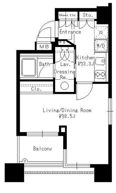 パークアクシス青山骨董通り　404号室　間取り