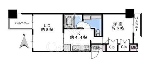 アパガーデンズ新宿戸山公園　107号室　間取り