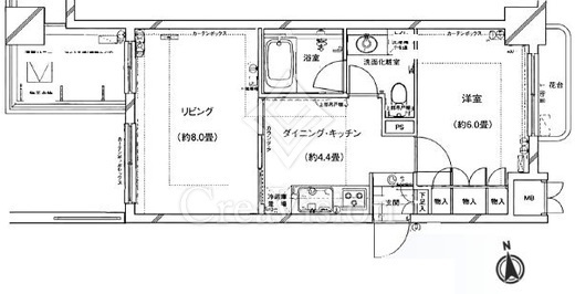 アパガーデンズ新宿戸山公園　208号室　間取り