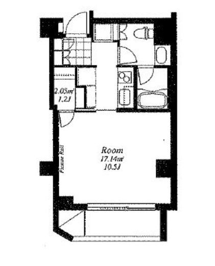 フレンシア外苑西　605号室　間取り