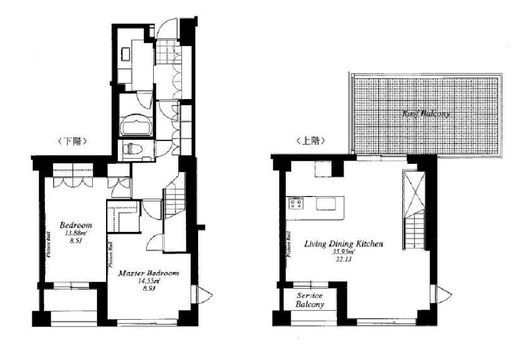 フレンシア外苑西　705号室　間取り