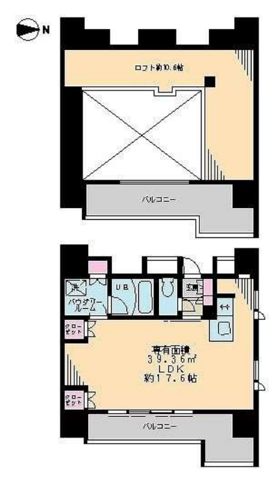 レジディア市谷薬王寺　1303号室　間取り