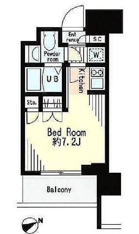 レジディア市谷薬王寺　1106号室　間取り