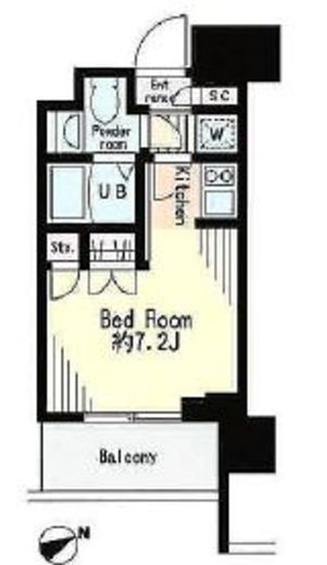 レジディア市谷薬王寺　1106号室　間取り