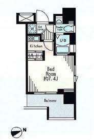 レジディア市谷薬王寺　503号室　間取り